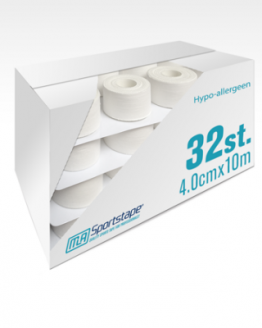 Hypo-allergene Sporttape 4,0cm Wit (32 st.) Hypo-allergene Sporttape 4,0cm Wit (32 st.)