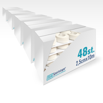 5 Dozen MLA Sporttape 2,5 cm Beige (240 st.)