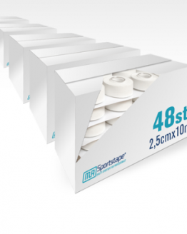 5 Kartons MLA Sporttape 2,5 cm Weiß (240 Stück)