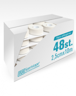 Hypo-allergene Sporttape 2,5cm Wit (240 st.) Hypo-allergene Sporttape 2,5cm Wit (240 st.)